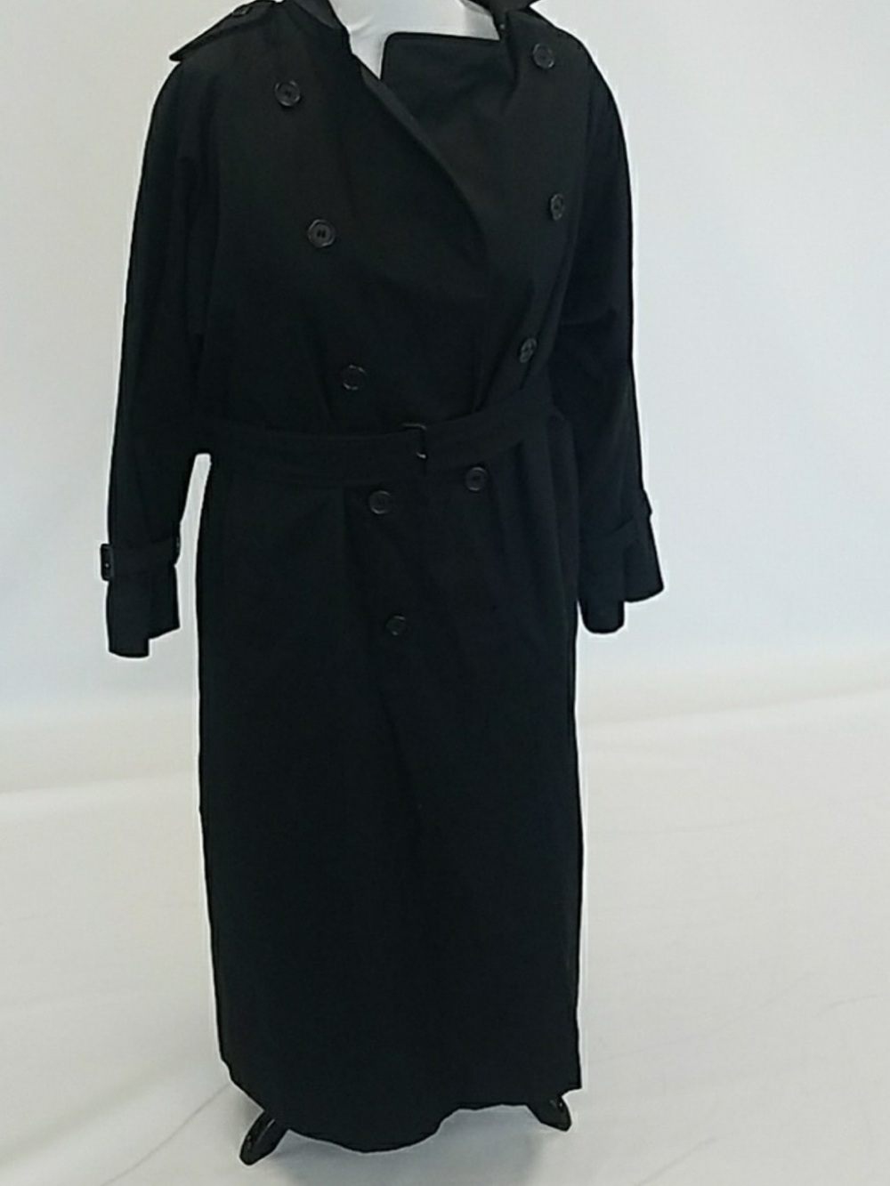 Burberry Black Double-Breasted Maxi Trench coat